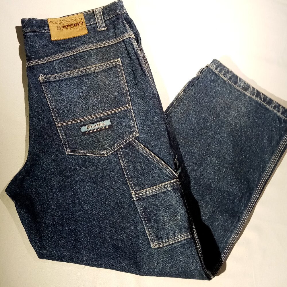 BROOKLYN XPRESS JEANS sz 38  Vintage Y2K  Baggy  Carpenter  Loose-Fit  Skater GC